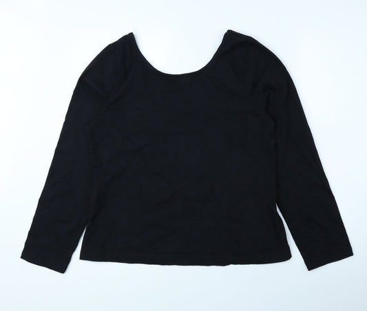 Womens UK Size 16 Kaleidoscope Black Basic Blouse
