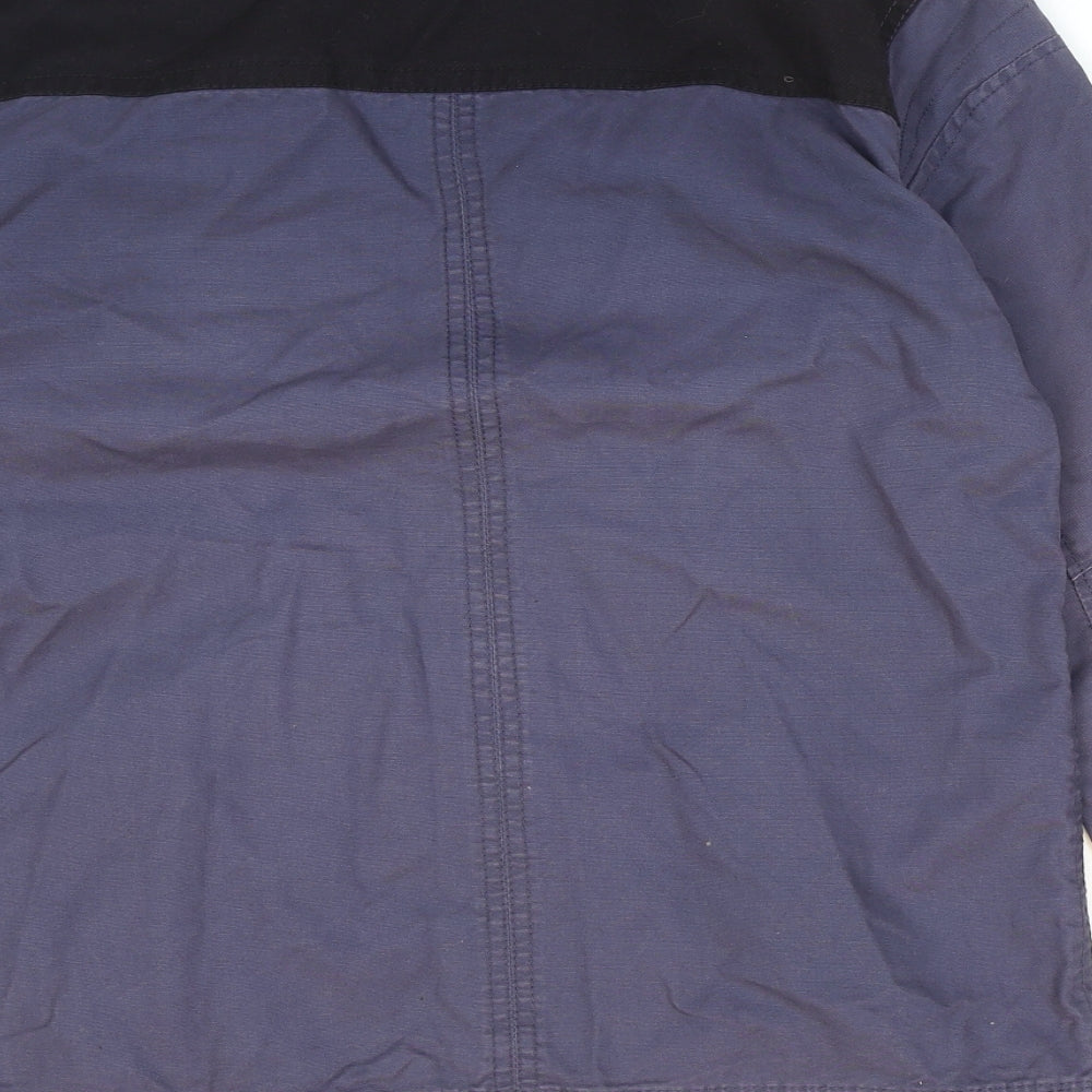 Mens UK Size S River Island Blue Biker Coat