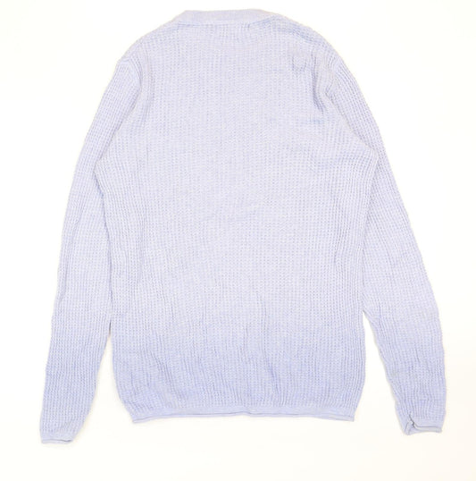 Primark Womens Blue Round Neck Cotton Pullover Jumper Size S