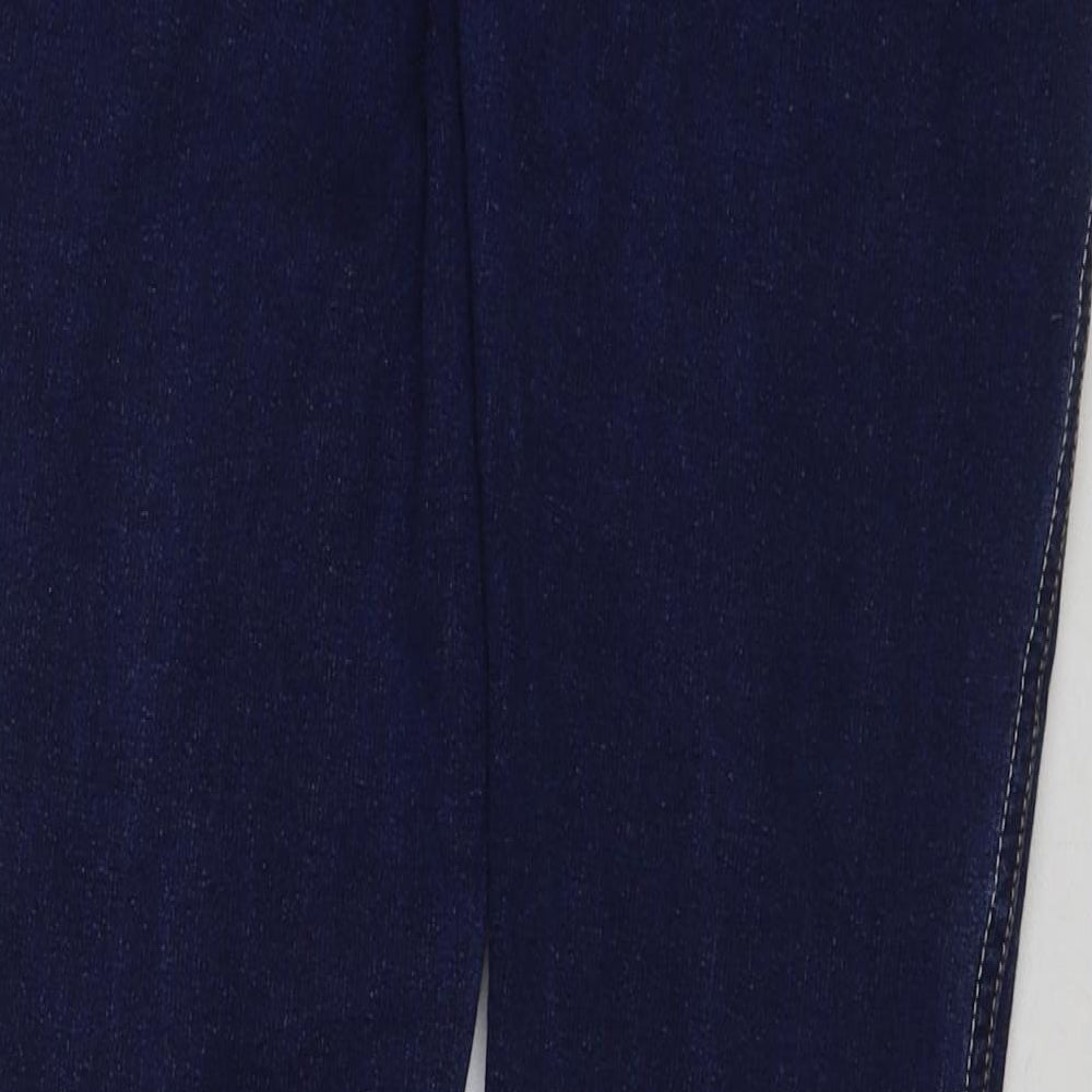 C.USA Womens Blue Cotton Jegging Jeans Size M L29 in Regular Button