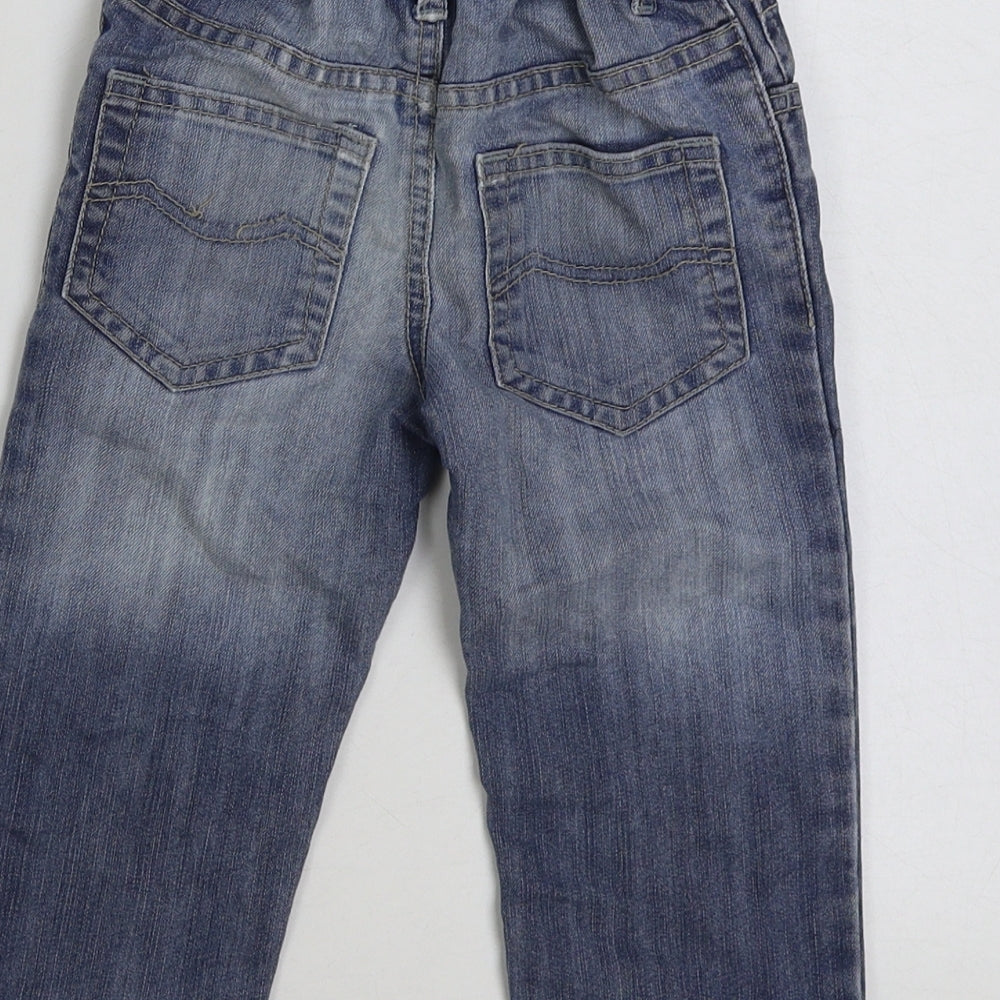 Matalan Blue Cotton Jeans Size 18-24 Months Button - Distressed
