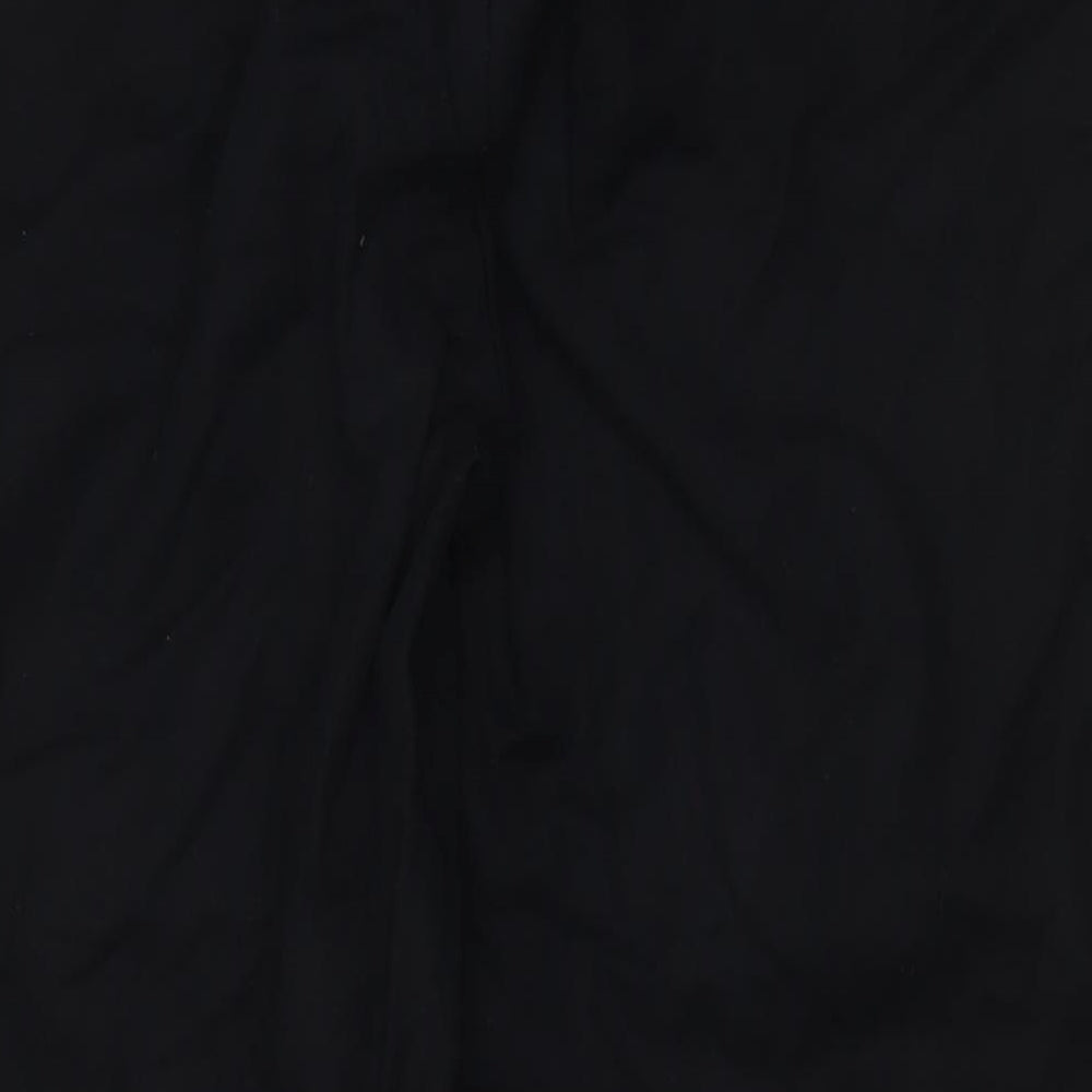 Womens UK Size 6 Preworn Regular Fit Cropped Black Trousers