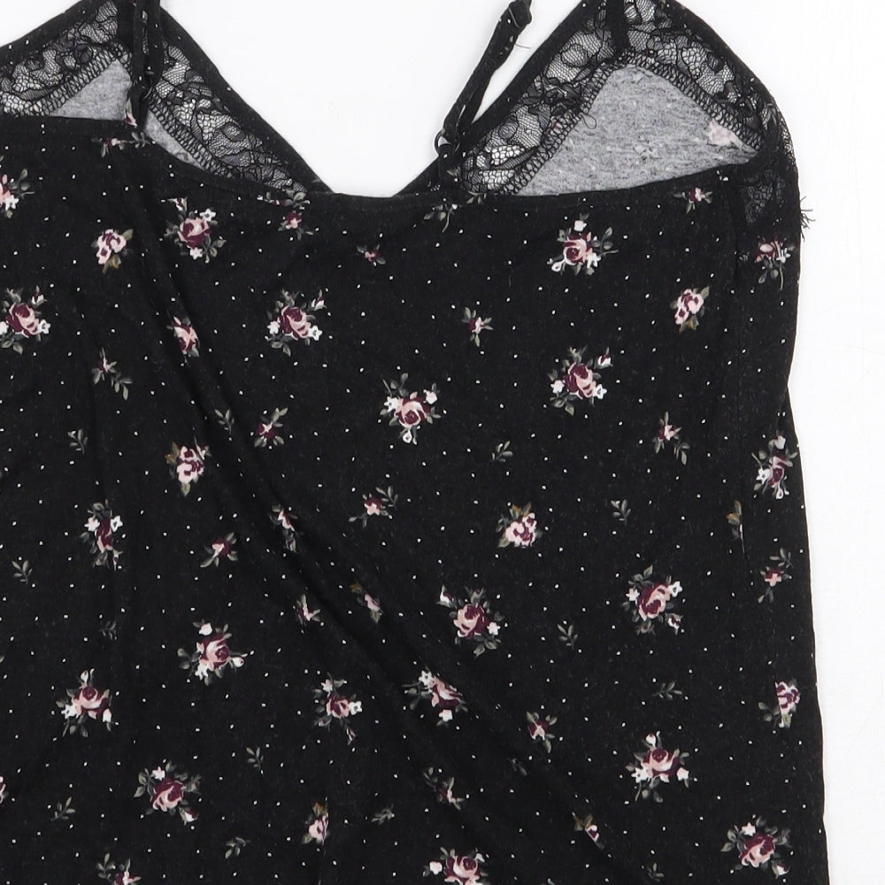 Womens UK Size M New Look Black Basic Blouse