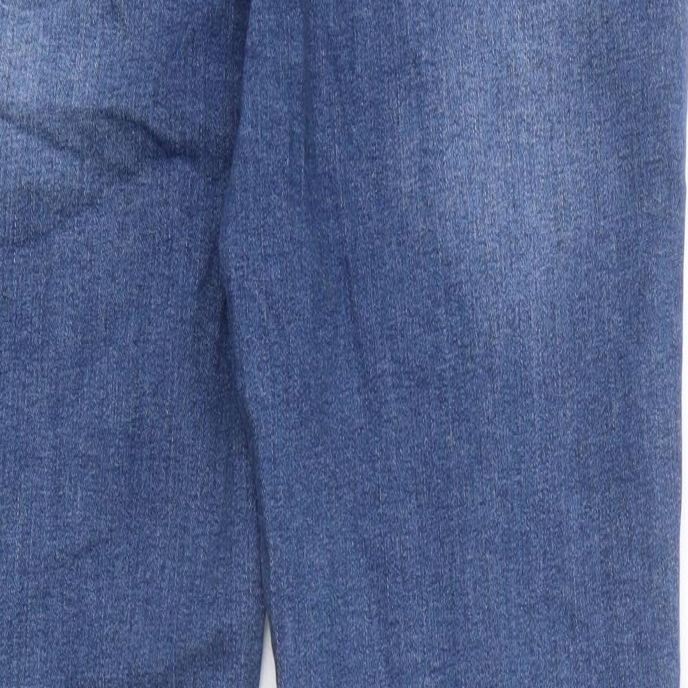 PRETTYLITTLETHING Womens Blue 100% Cotton Skinny Jeans Size 28 in L27 in Regular Zip