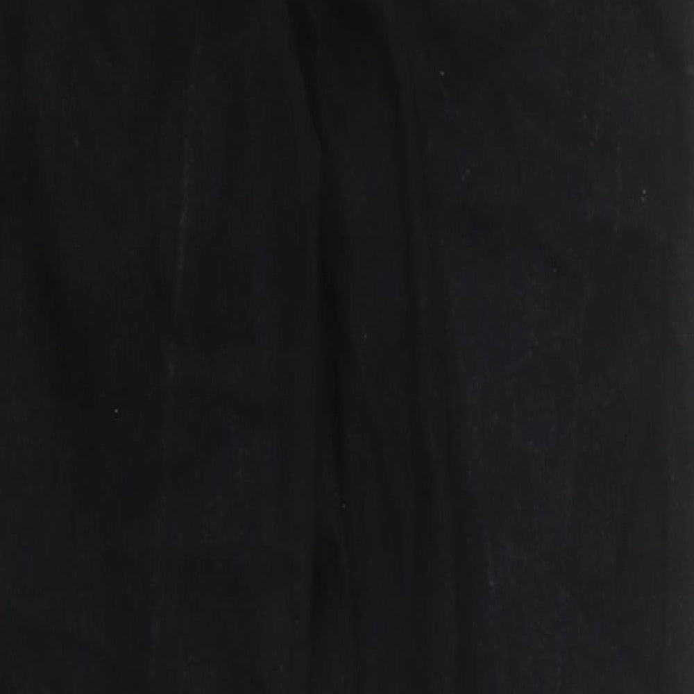 Primark Womens Black 100% Cotton Tapered Jeans Size 6 L31 in Regular Zip