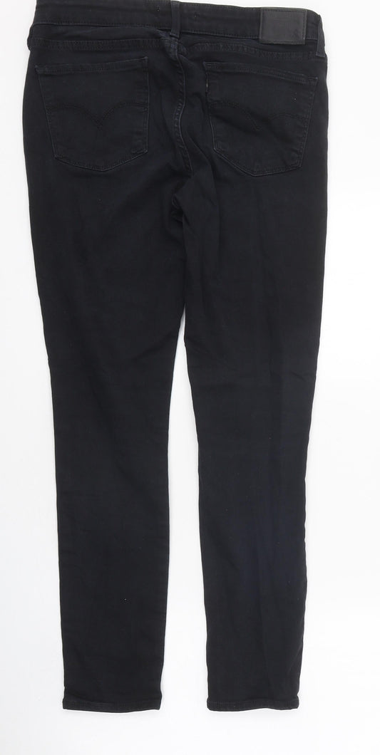 Mens UK Size 30 in Preworn Regular Fit Skinny Black Jeans