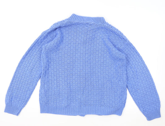 Womens UK Size M Insight Blue Cardigan Jumper