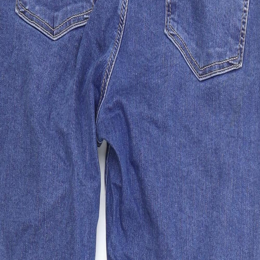 Topshop Womens Blue Cotton Skinny Jeans Size 30 in L25 in Regular