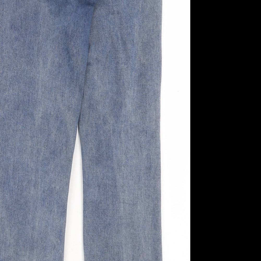 Womens UK Size S Preworn Regular Fit Straight Blue Jeans