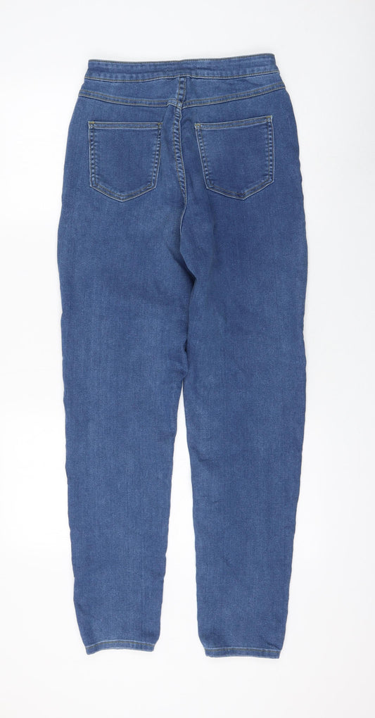 Missguided Womens Blue Cotton Jegging Jeans Size 10 L30 in Regular Zip
