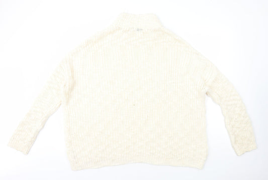 Womens UK Size L New Look White Pullover Jumper