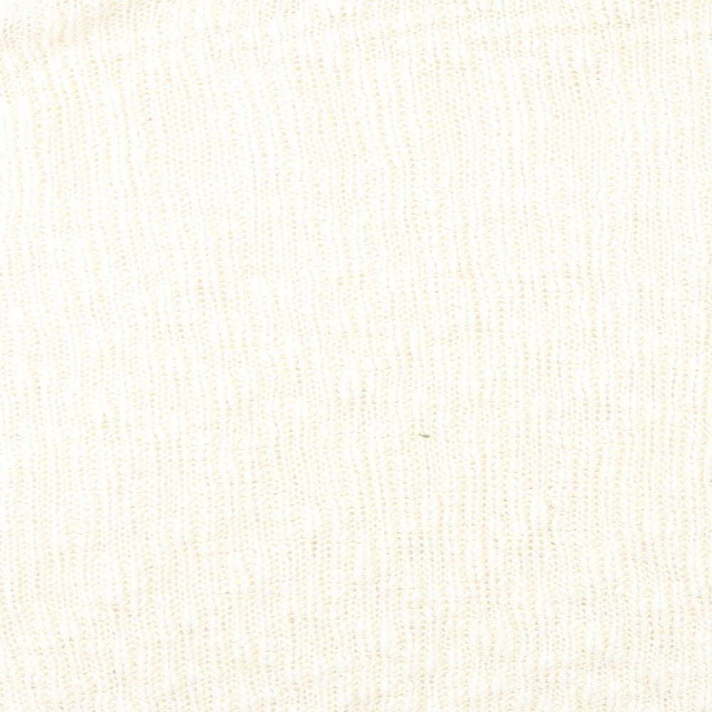 Womens UK Size L New Look White Pullover Jumper