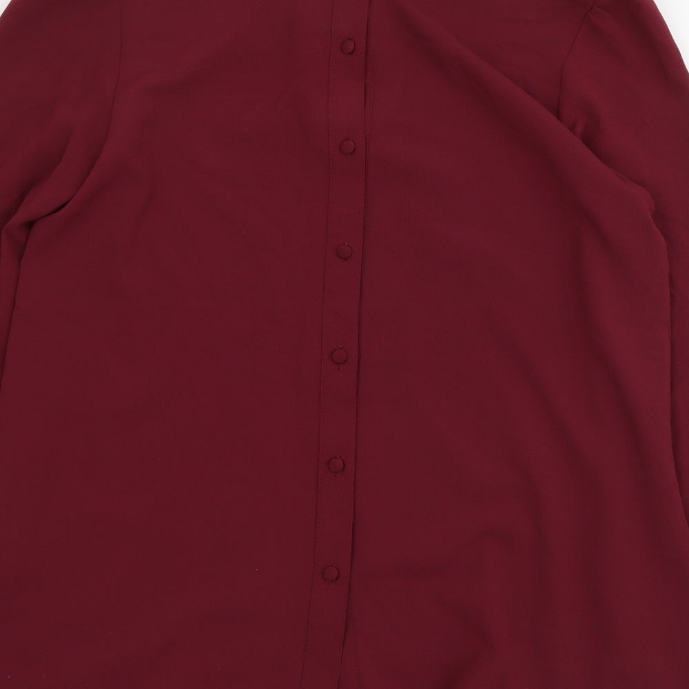 Womens UK Size 8 Dotti Purple Basic Blouse