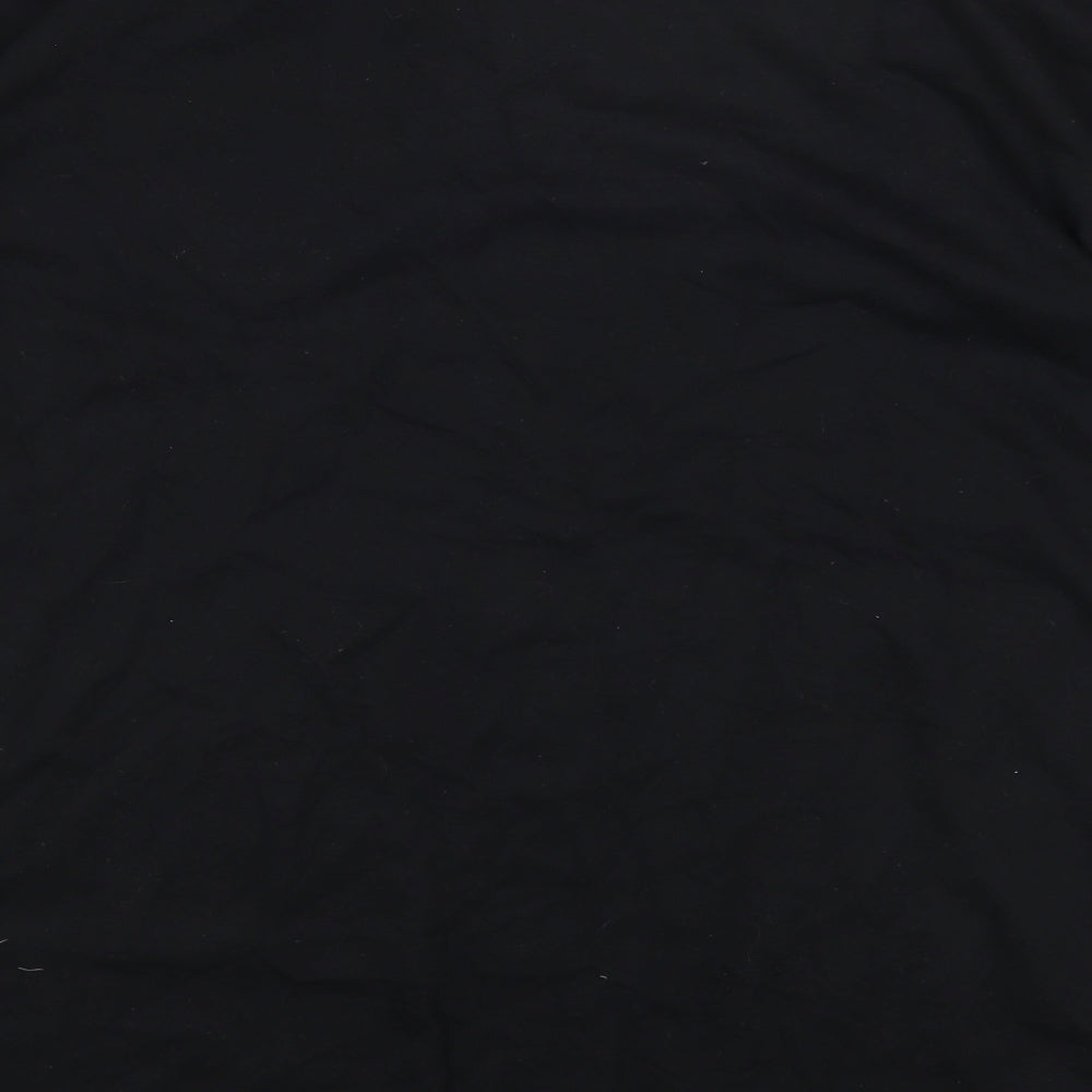 George Womens Black Round Neck Cotton Pullover Jumper Size 12