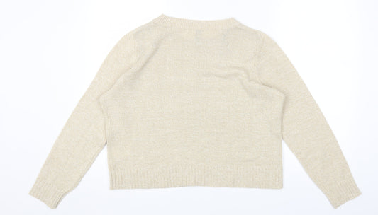 Womens UK Size M H&M Beige Pullover Jumper