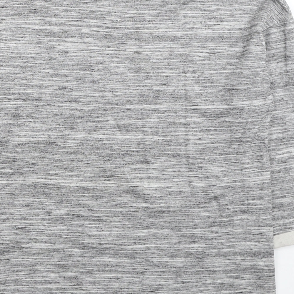 Womens UK Size 8 River Island Grey Basic T-Shirt
