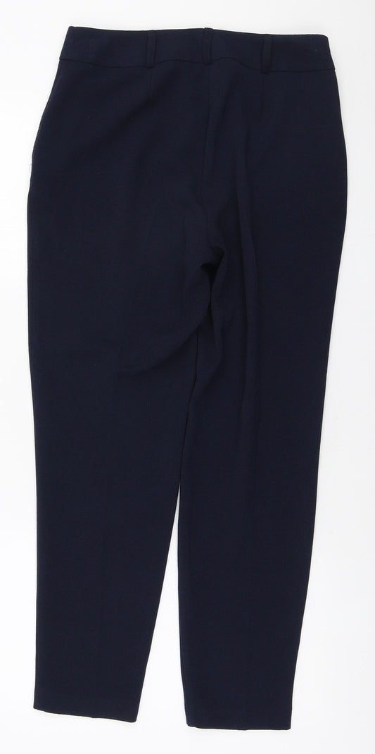 Womens UK Size 8 Peacocks Regular Fit Blue Trousers
