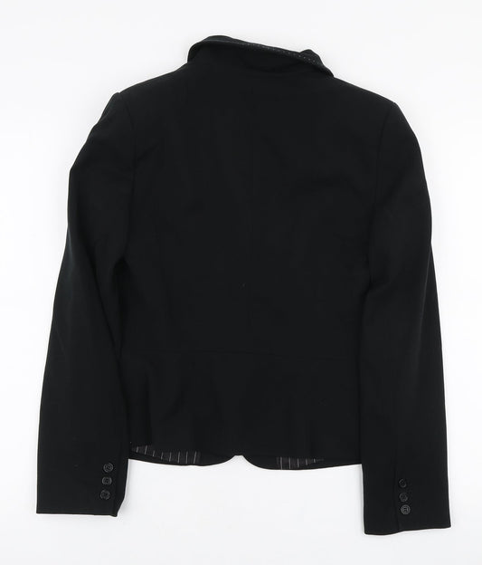 NEXT Womens Black Polyester Jacket Blazer Size 10