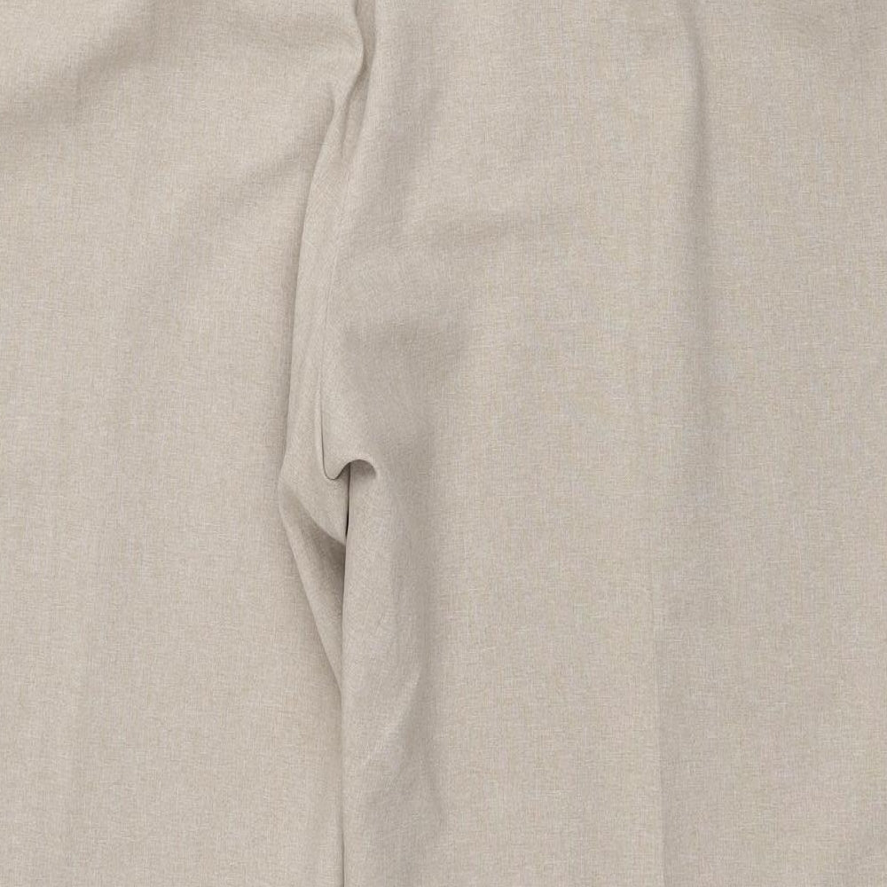 Bonmarché Womens Beige Polyester Trousers Size 26 L26 in Regular