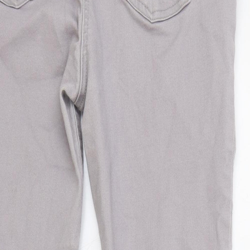 M&Co Womens Grey Cotton Skinny Jeans Size 12 L23 in Regular Zip