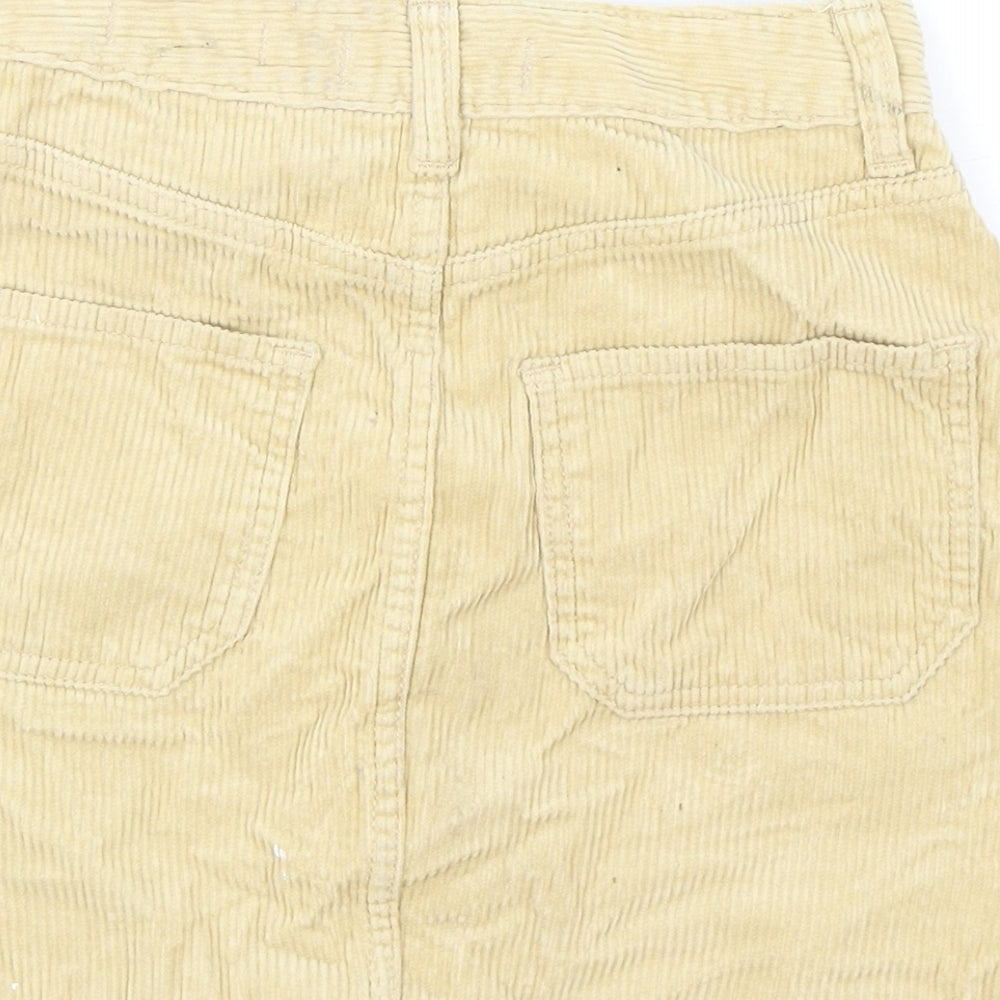 Hollister Womens Brown Cotton A-Line Skirt Size 23 in Zip