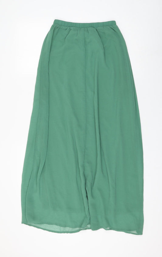 FOREVER 21 Womens Green Polyester Flare Skirt Size XS