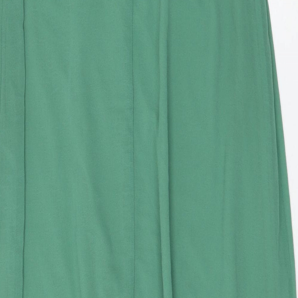 FOREVER 21 Womens Green Polyester Flare Skirt Size XS