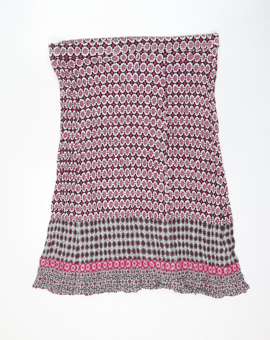 Damart Womens Multicoloured Geometric Polyester Straight & Pencil Skirt Size 38 in