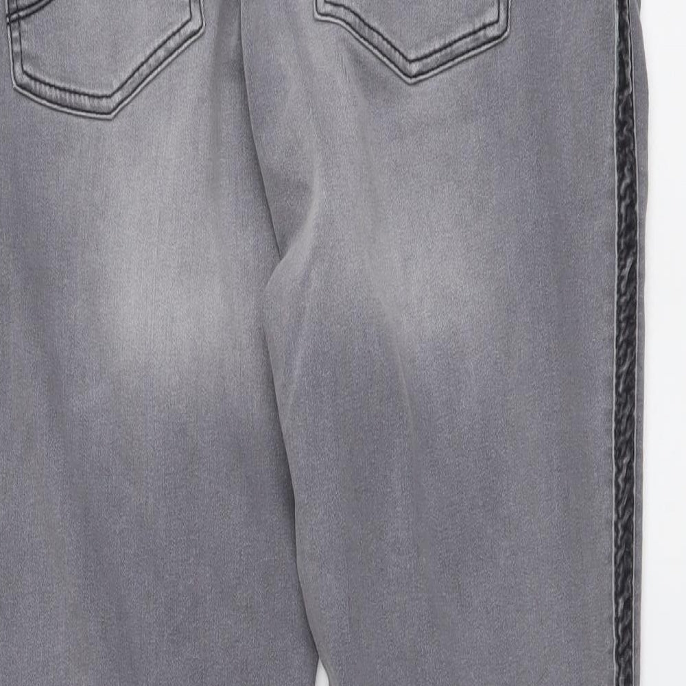Rebecca Womens Grey Cotton Cropped Jeans Size 30 in L23 in Regular Button