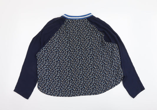 Womens UK Size L H&M Blue Basic Blouse