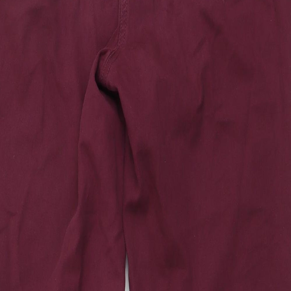 Damart Womens Purple Cotton Straight Jeans Size 12 L26 in Regular Button