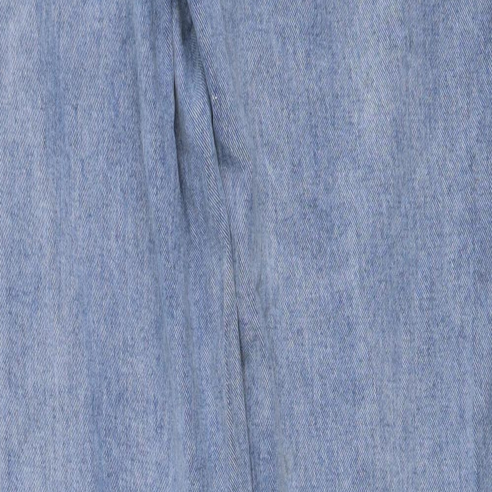 Womens UK Size 8 Momokrom Regular Fit Mom Blue Jeans