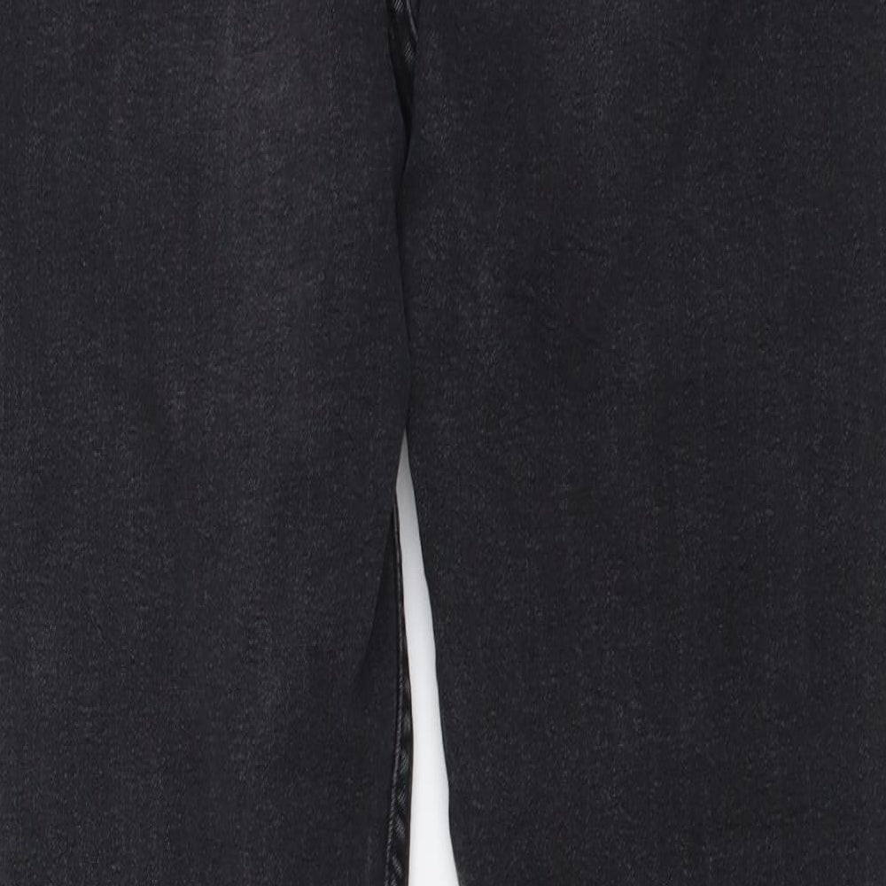 Bershka Womens Grey Cotton Skinny Jeans Size L L28 in Regular Button