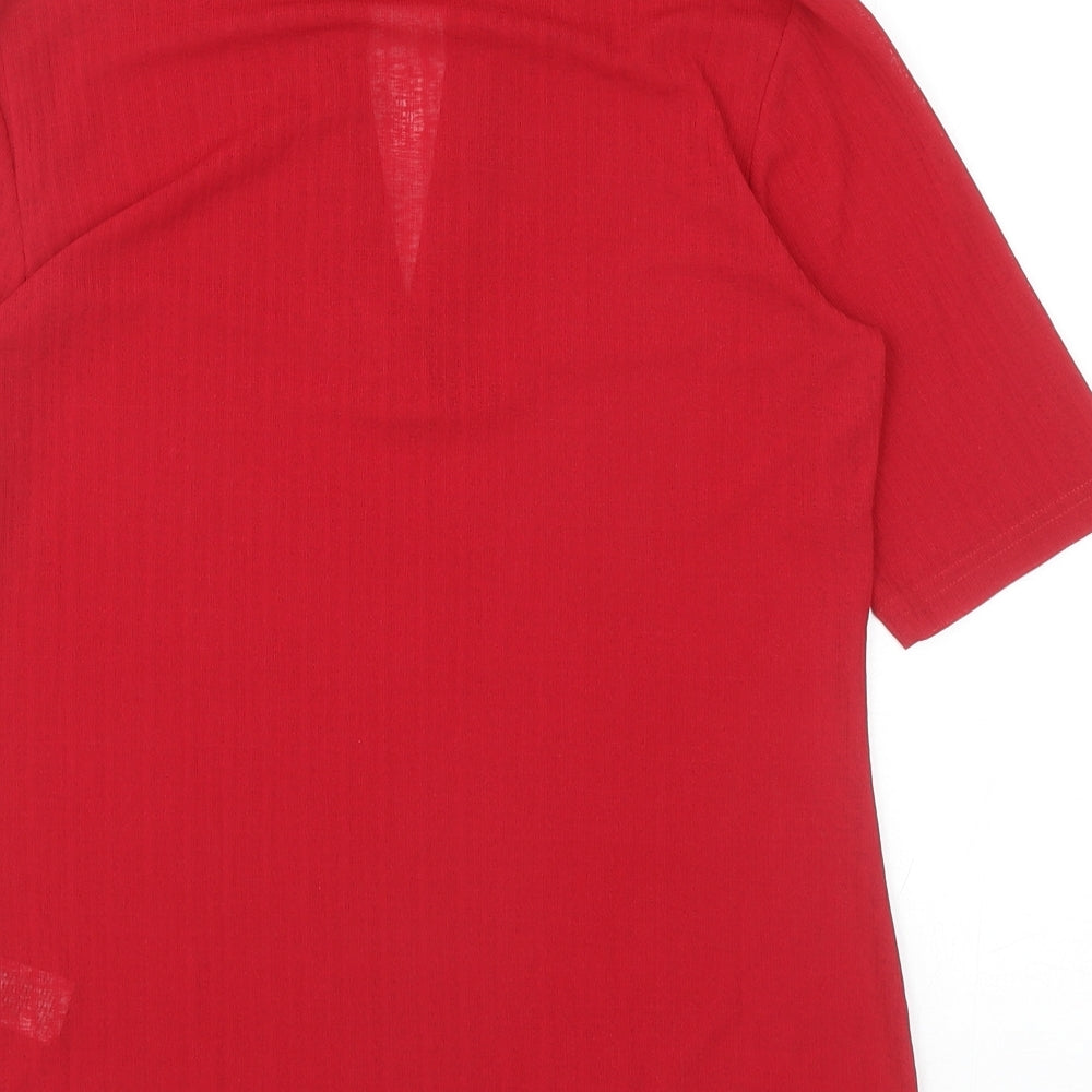 Womens UK Size 12 Dorothy Perkins Red Basic Blouse