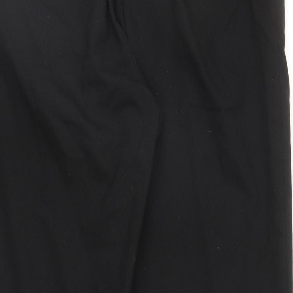 Bershka Womens Black Polyester Carrot Trousers Size S L25 in Regular Zip