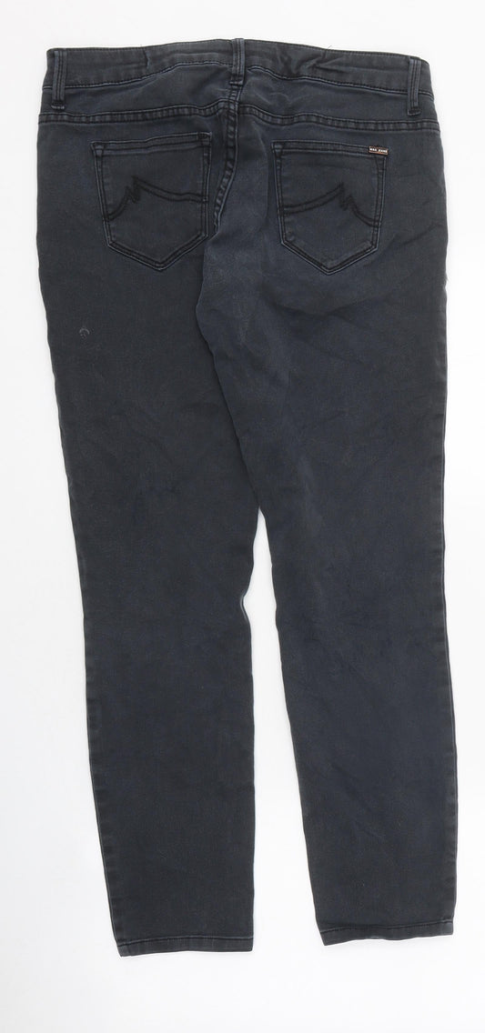 Womens UK Size 6 Max Jeans Regular Fit Skinny Black Jeans