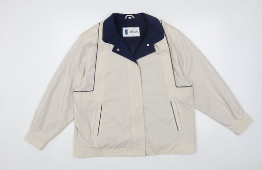 Womens UK Size 16 Telemac Beige Windbreaker Coat