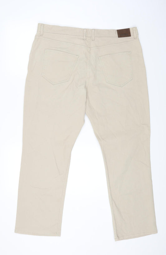 Womens UK Size 40 in Marks and Spencer Regular Fit Straight Beige Jeans