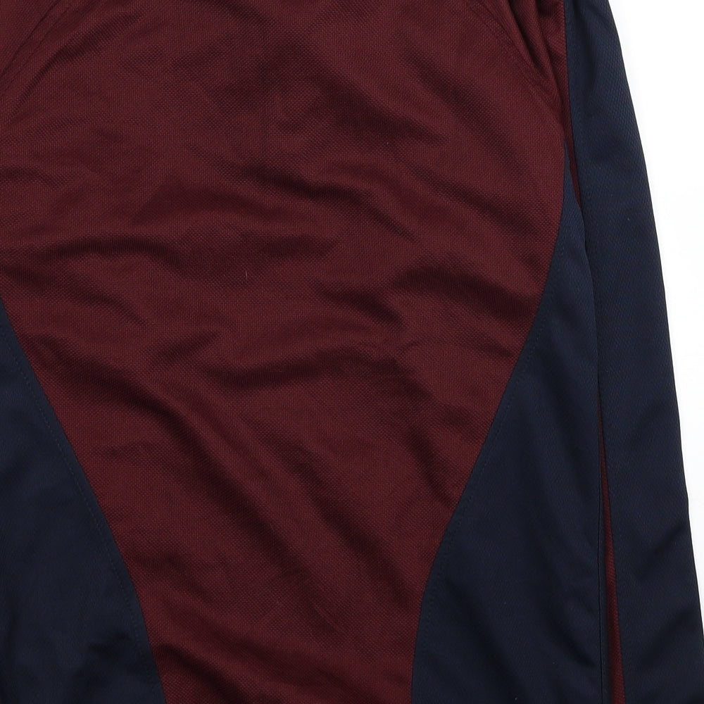 Falcon Mens Red Polyester Pullover Sweatshirt Size S - Colorblock