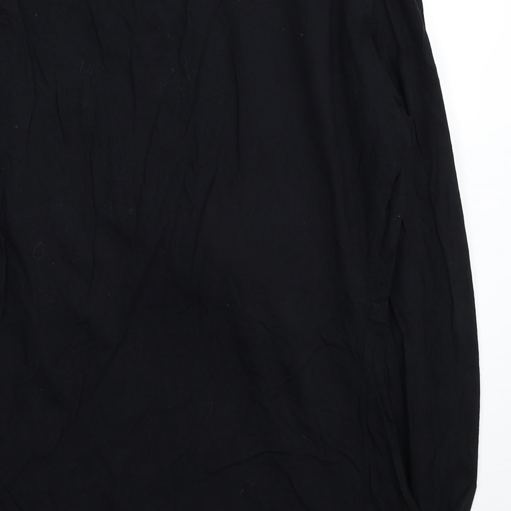 Womens UK Size 10 PRETTYLITTLETHING Black Basic T-Shirt