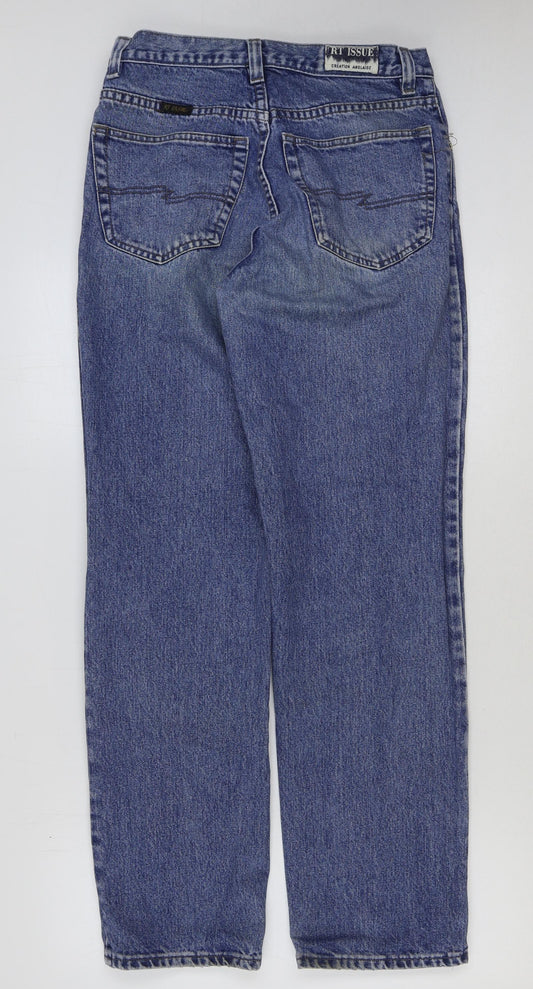Womens UK Size 32 in Preworn Regular Fit Straight Blue Jeans