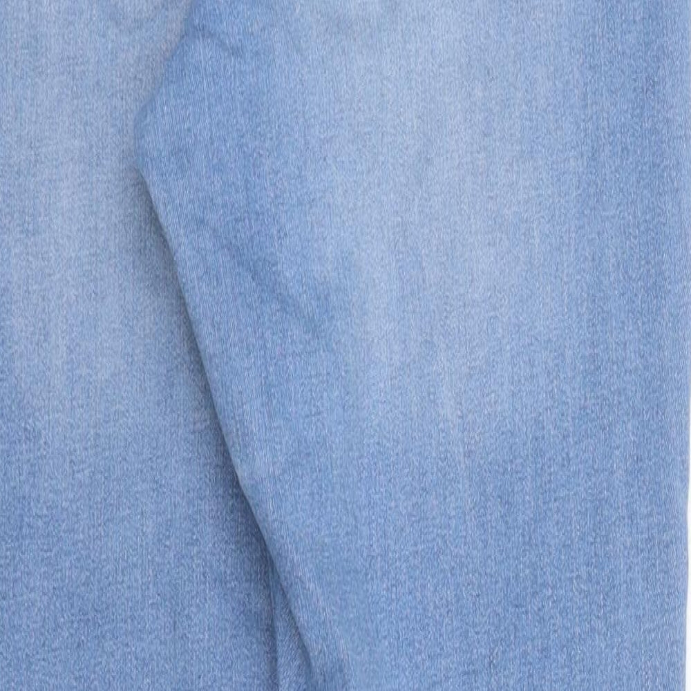 Primark Womens Blue 100% Cotton Tapered Jeans Size 10 L26 in Regular Zip
