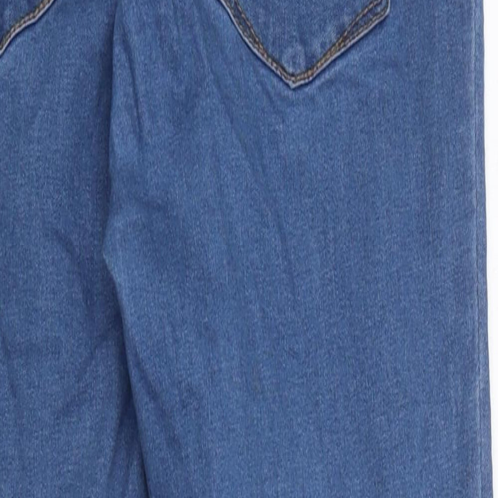 Primark Womens Blue 100% Cotton Skinny Jeans Size 10 L23 in Regular Zip