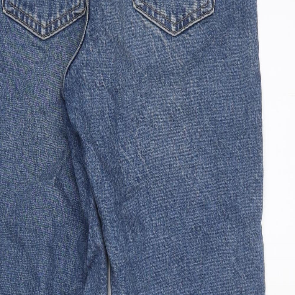 Topshop Womens Blue 100% Cotton Tapered Jeans Size 26 in L32 in Regular Zip