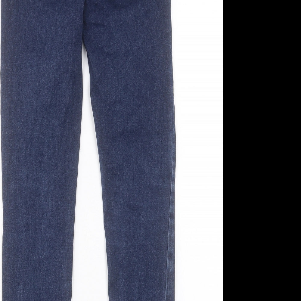 New Look Womens Blue Cotton Skinny Jeans Size 6 L27 in Regular Button