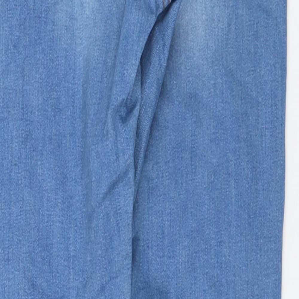 Primark Womens Blue Cotton Skinny Jeans Size 6 L26 in Regular Zip