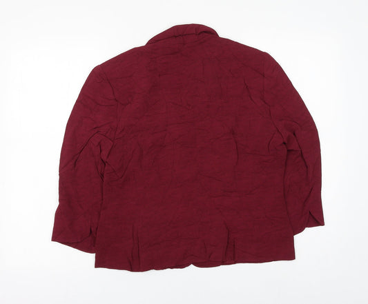 Alex & Co Womens Red Jacket Blazer Size 12 Button