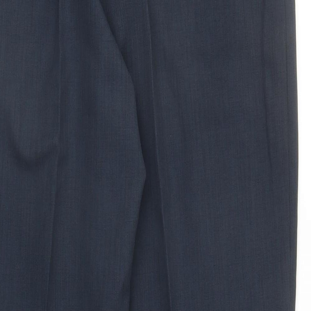 Mens UK Size 36 in BHS Regular Fit Dress Pants Blue Trousers