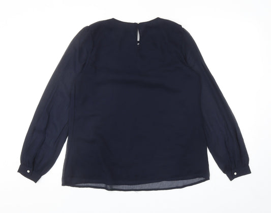 Womens UK Size 8 H&M Blue Basic Blouse