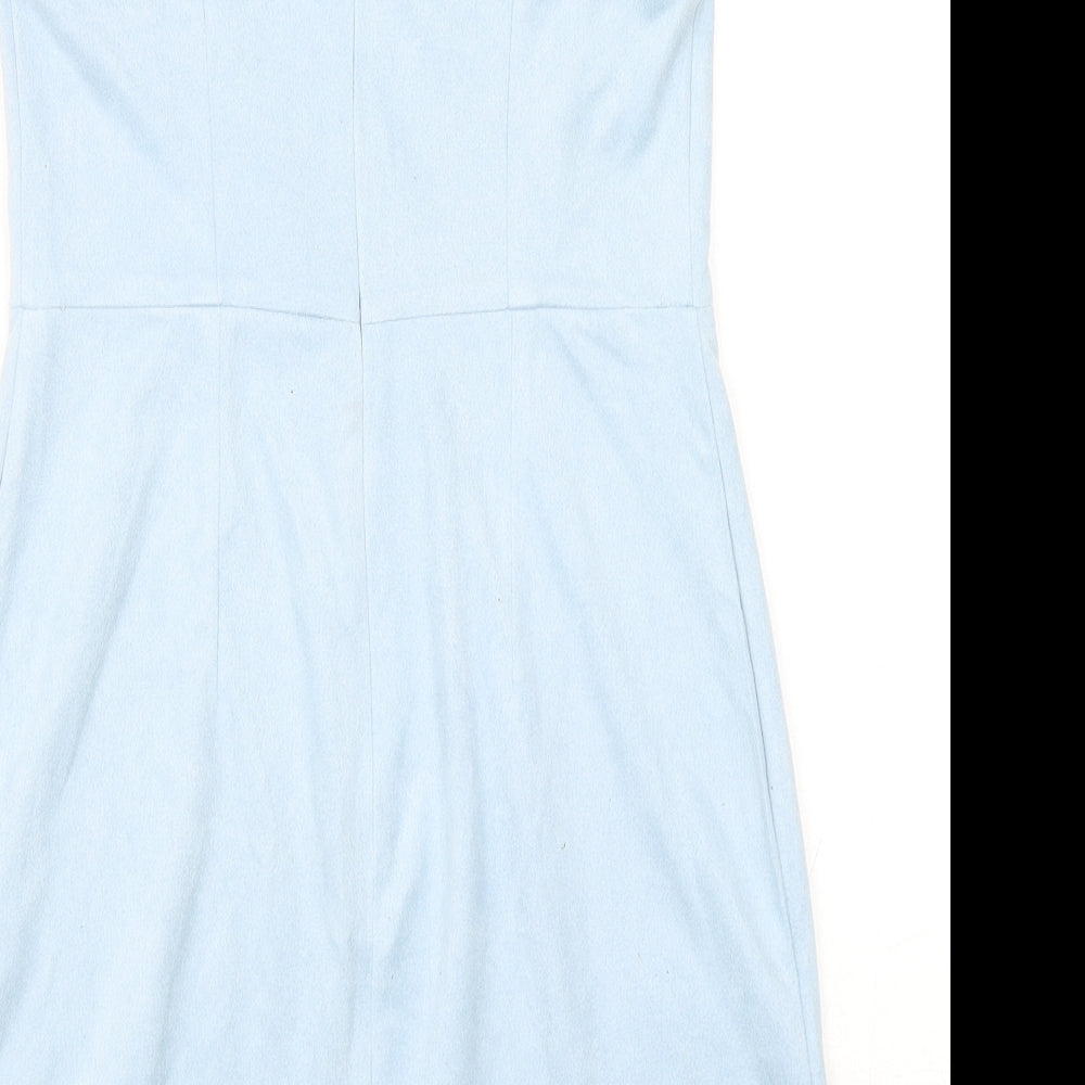 Womens UK Size 8 PRETTYLITTLETHING Blue Basic Blouse